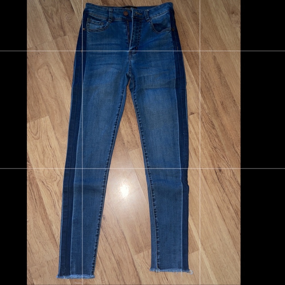 Black label race stripe jeans size 3 waist 27. Worn once perfect condition